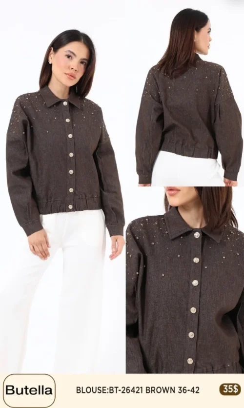 Блузка Butella (Brown, модель BT26421) оптом