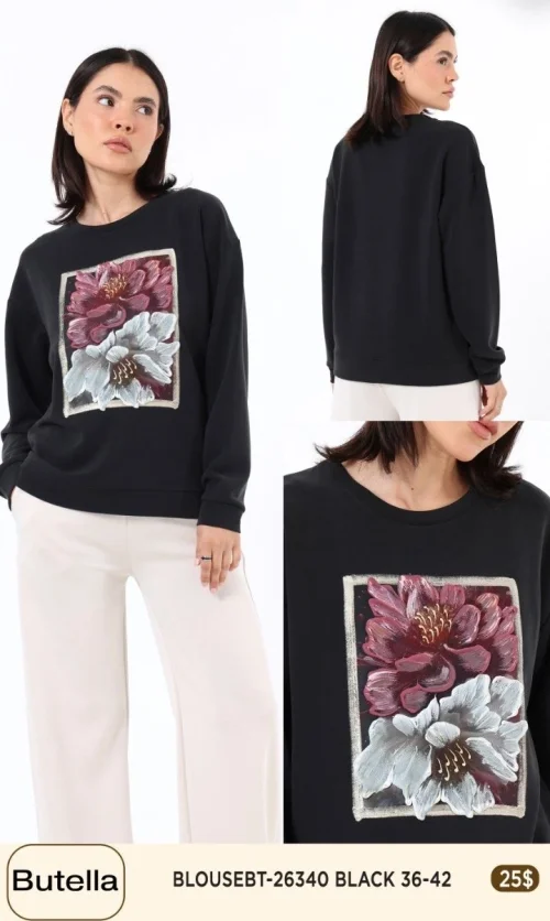 Блузка Butella (Black, модель 26340) оптом