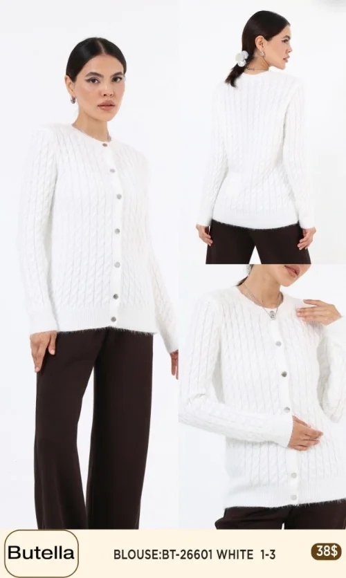 Блузка Butella (White, модель BT-26601) оптом