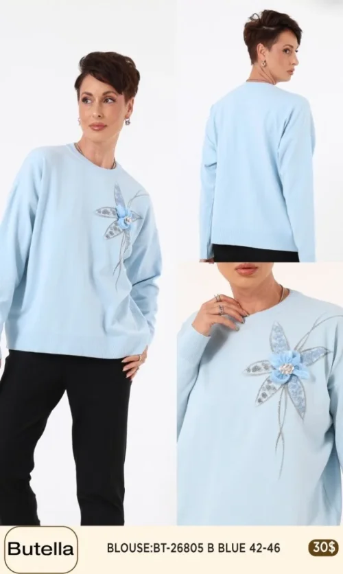 Блузка Butella (Blue, модель BT26805) оптом