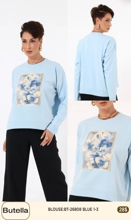 Блузка Butella (Blue, модель 26808) оптом