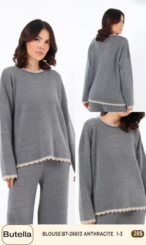Блузка Butella (Dark gray, модель BT26613) оптом