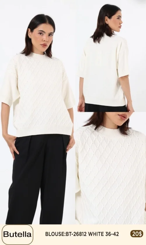 Блузка Butella (White, модель BT-26812) оптом