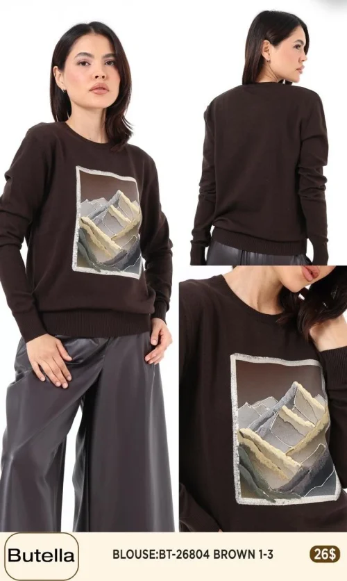 Блузка Butella (Brown, модель BT-26804) оптом