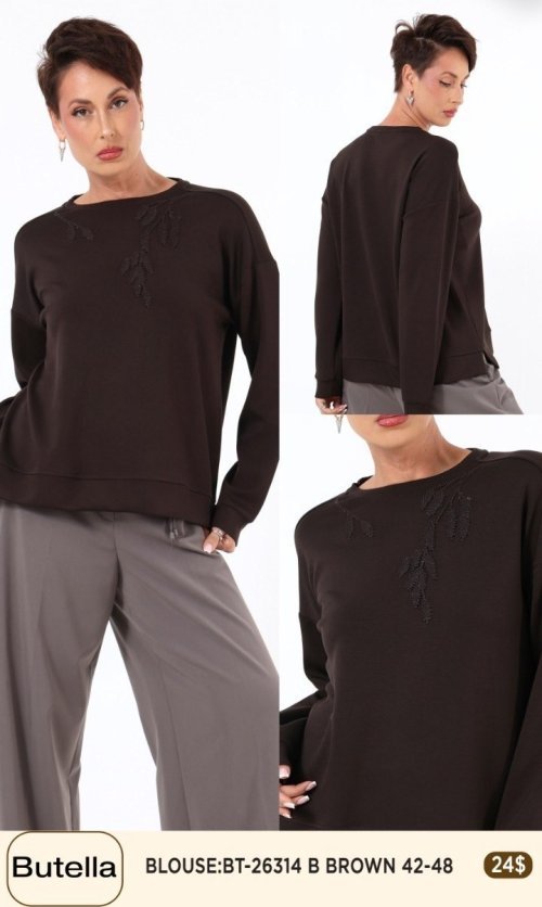 Блузка Butella (Brown, модель BT-26314) оптом