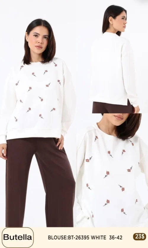Блузка Butella (White, модель BT26395) оптом