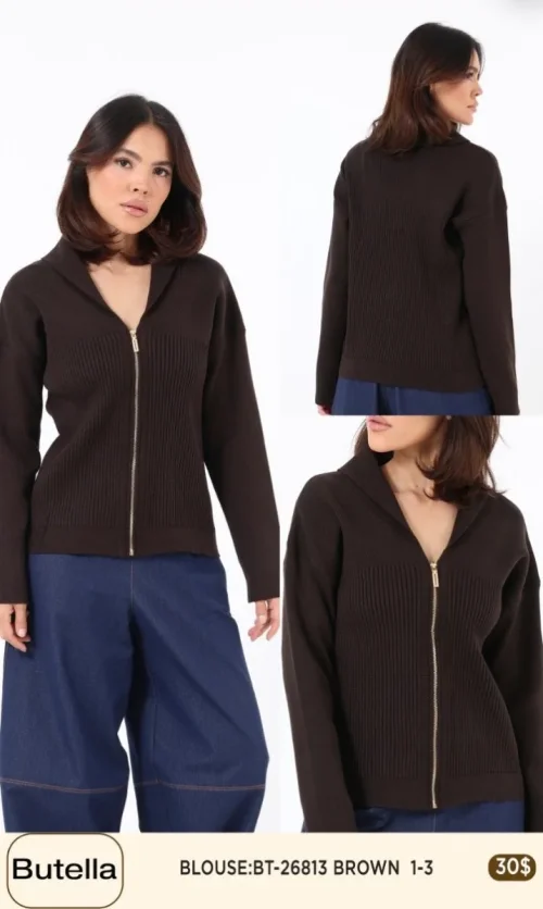 Блузка Butella (Brown, модель BT26813) оптом