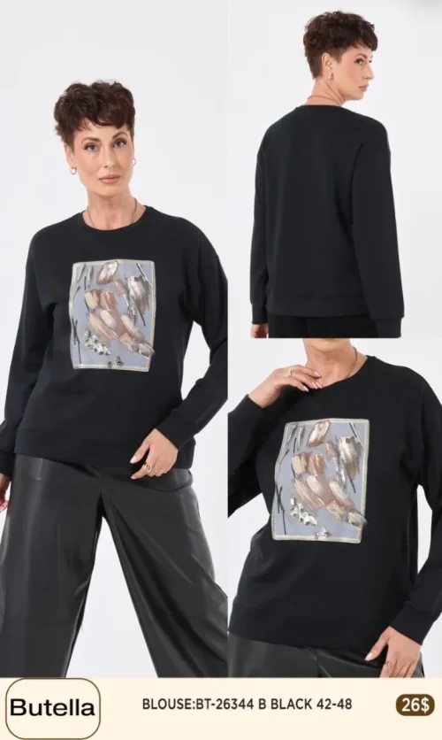Блузка Butella (Black, модель BT26344) оптом