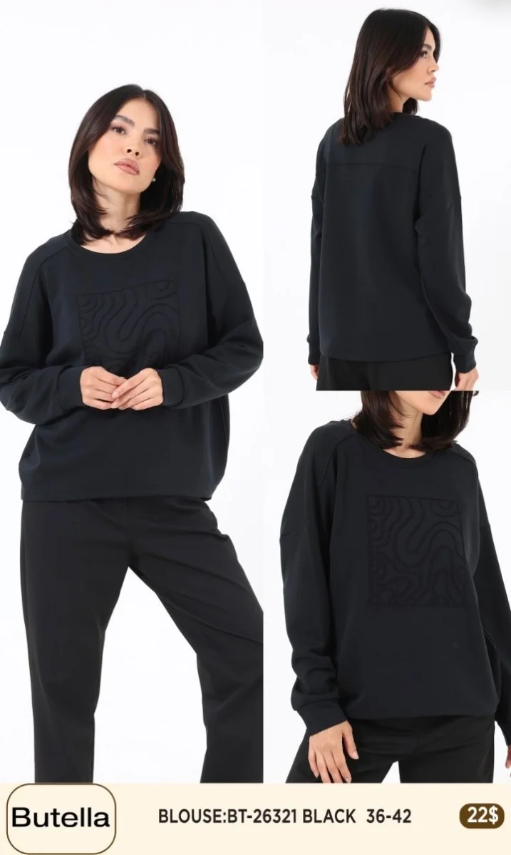 Блузка Butella (Black, модель BT26321) оптом