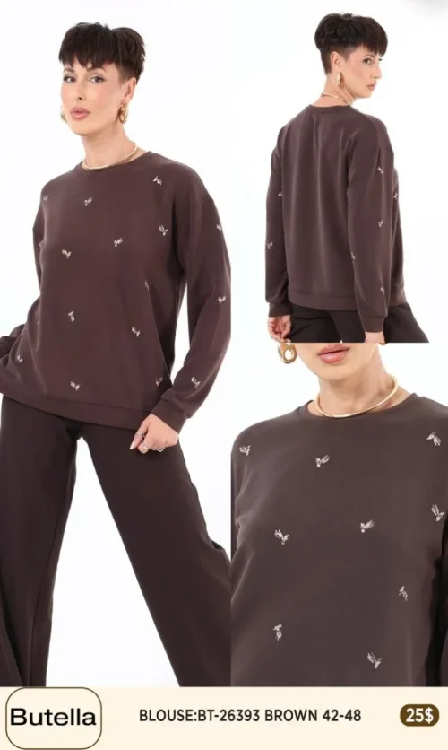 Блузка Butella (Brown, модель BT26393) оптом