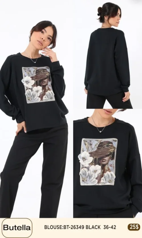 Блузка Butella (Black, модель 26349) оптом