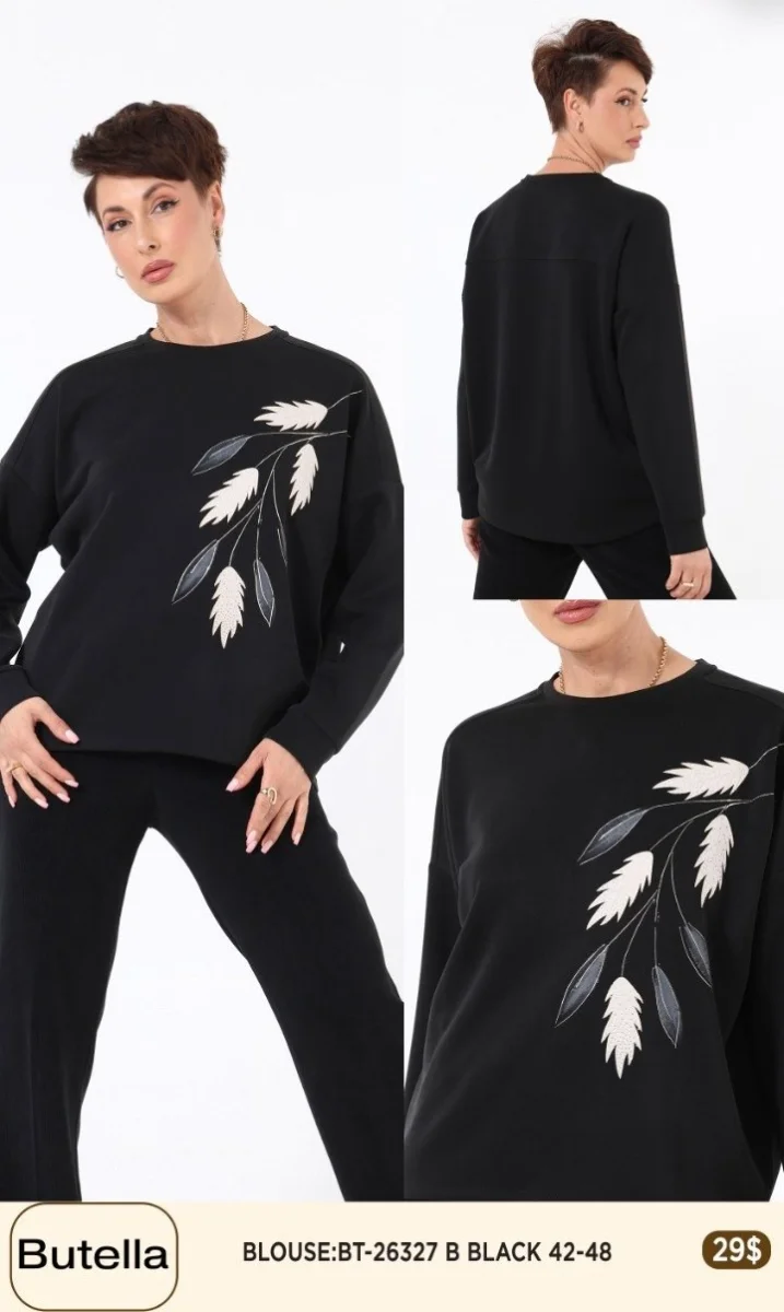 Блузка Butella (Black, модель BT26327) оптом
