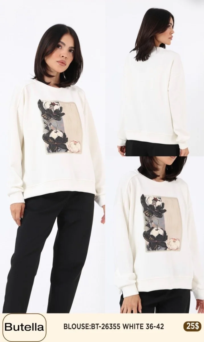 Блузка Butella (White, модель 26355) оптом