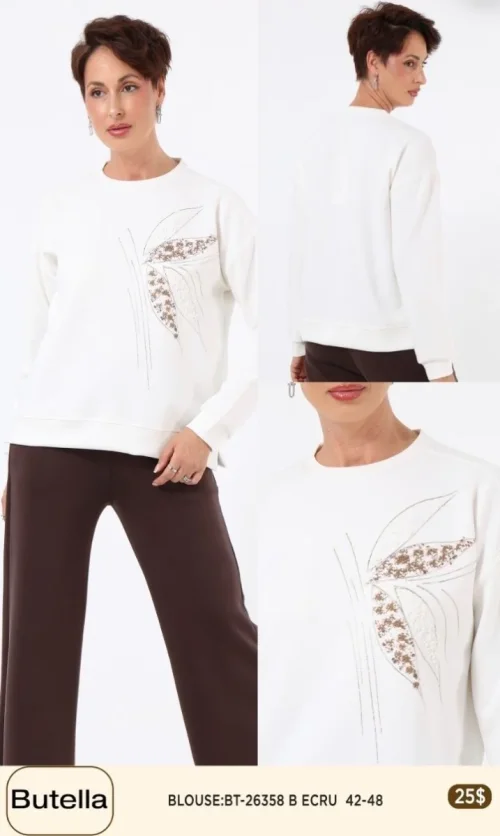 Блузка Butella (Cream, модель BT26358) оптом