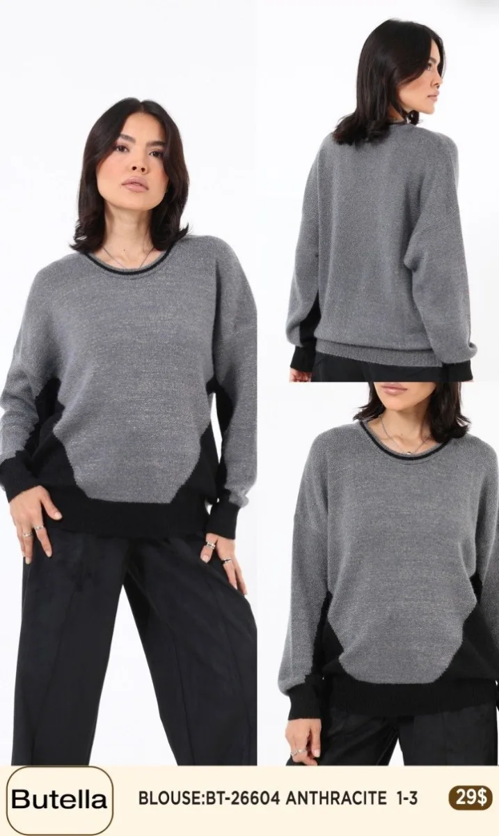 Блузка Butella (Dark gray, модель 26604) оптом