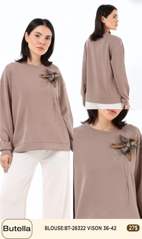 Блузка Butella (Beige, модель BT-26322) оптом