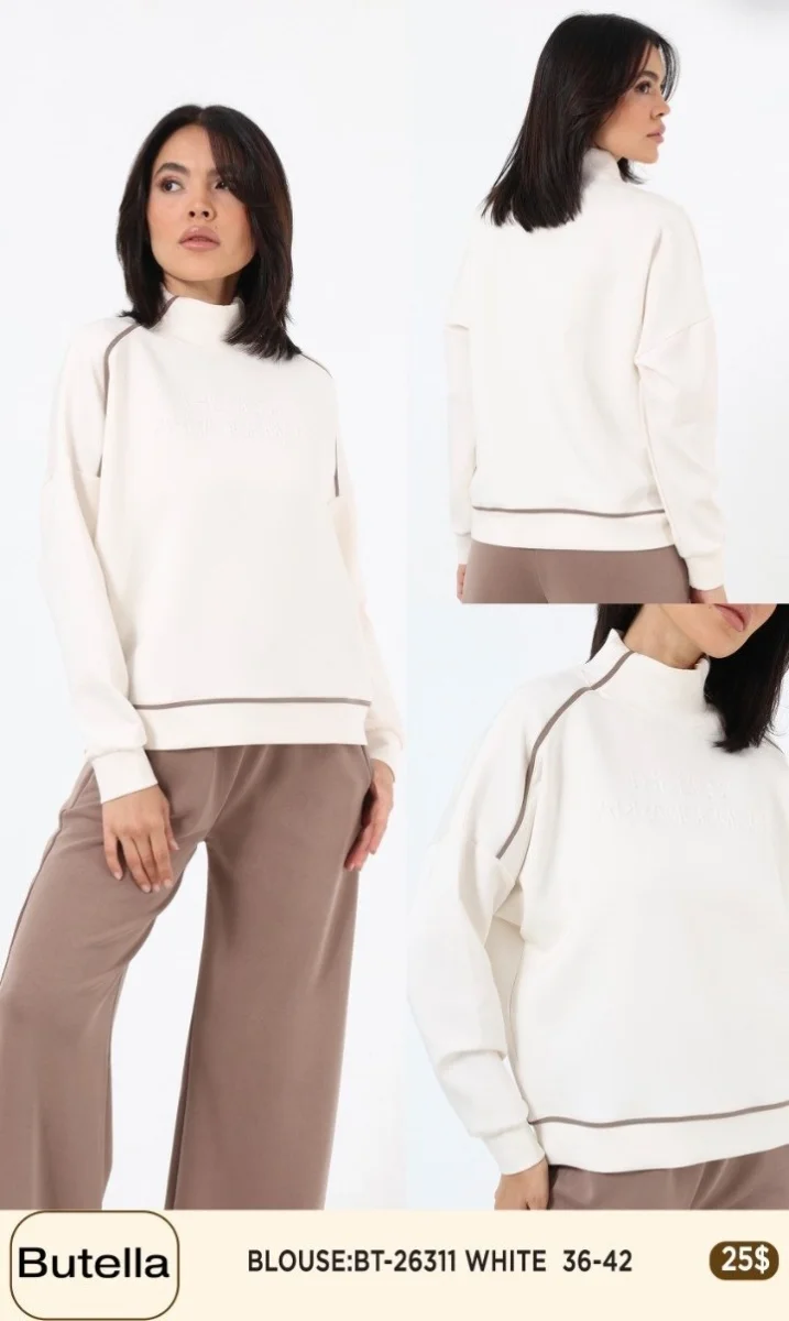Блузка Butella (White, модель BT26311) оптом