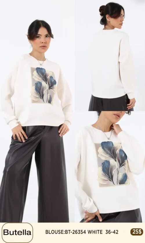 Блузка Butella (White, модель 26354) оптом