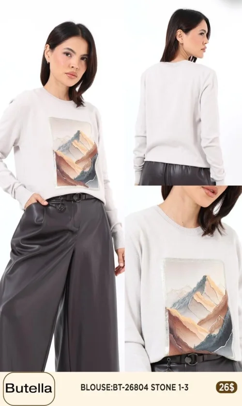 Блузка Butella (Beige, модель BT-26804) оптом