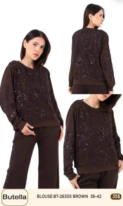 Блузка Butella (Brown, модель BT26305) оптом