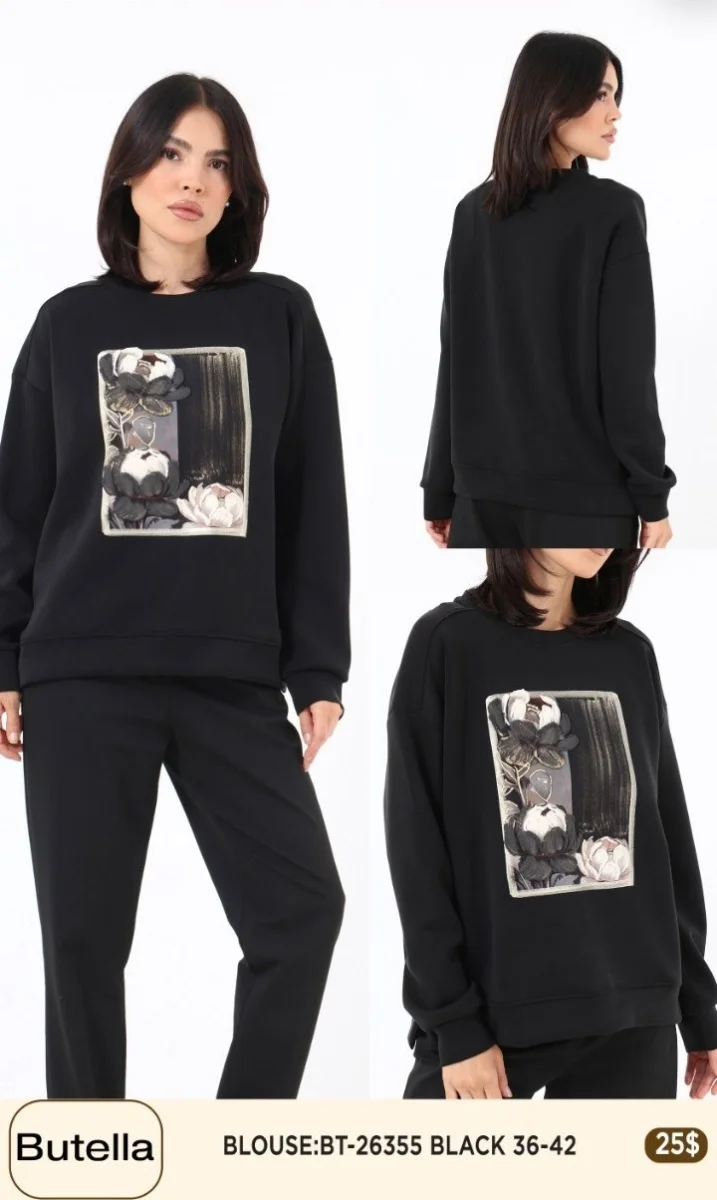 Блузка Butella (Black, модель 26355) оптом
