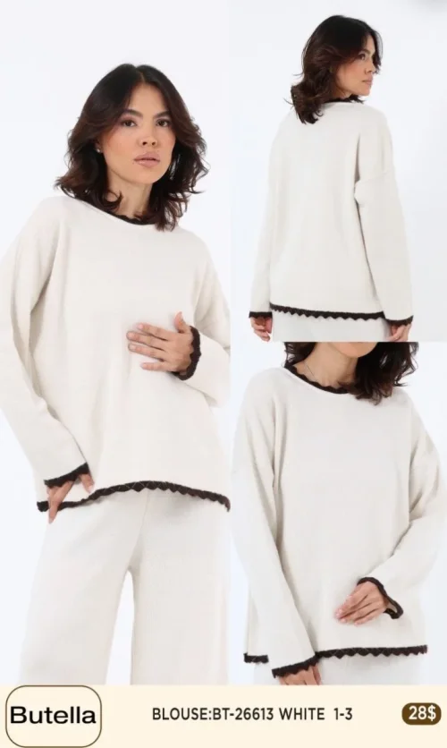 Блузка Butella (White, модель 26613) оптом