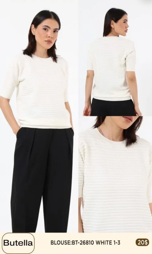 Блузка Butella (White, модель 26810) оптом