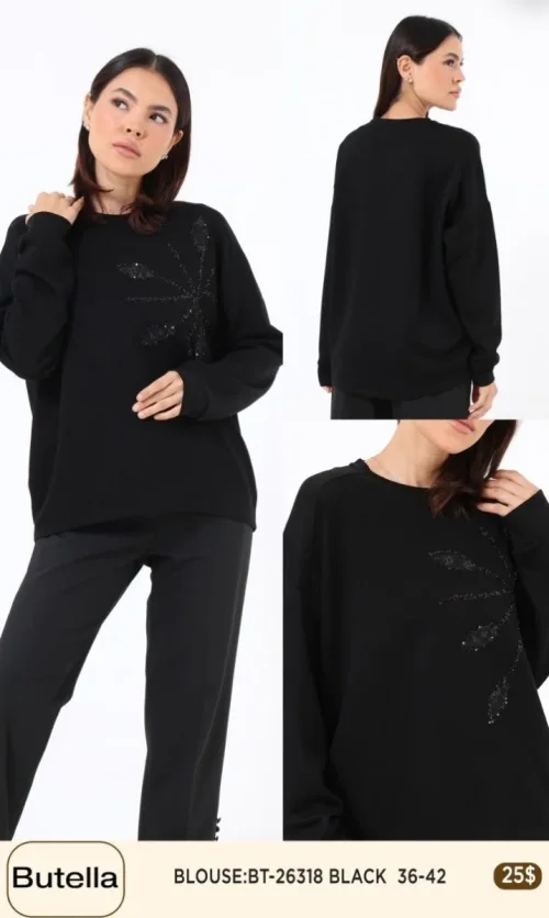 Блузка Butella (Black, модель BT26318) оптом