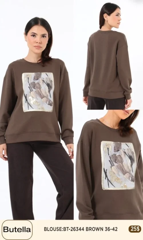 Блузка Butella (Brown, модель 26344) оптом