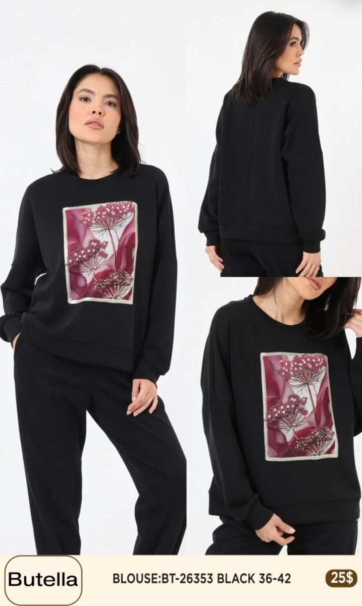 Блузка Butella (Black, модель 26353) оптом