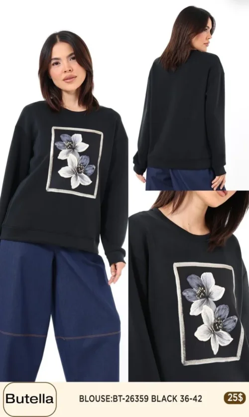 Блузка Butella (Black, модель BT26359) оптом