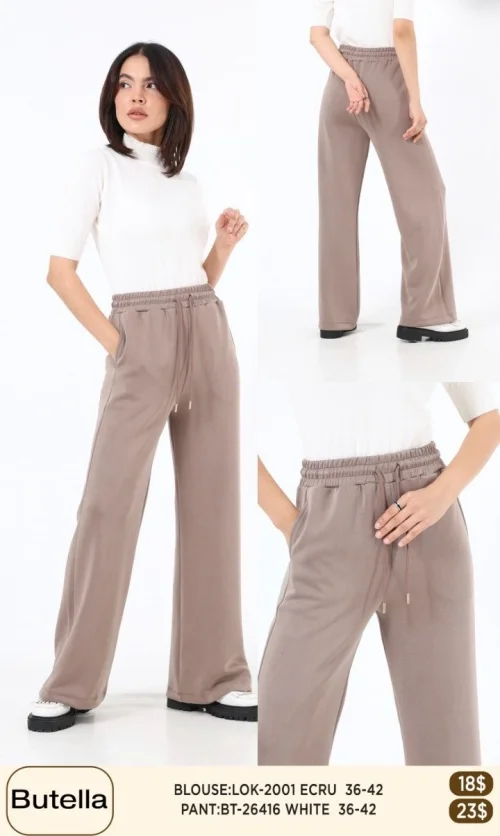 Брюки Butella (White, модель BT-26416) оптом