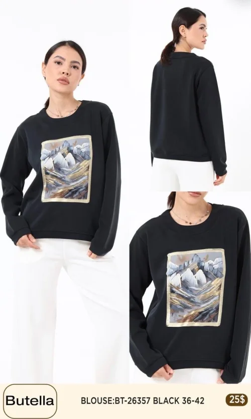 Блузка Butella (Black, модель BT-26357) оптом