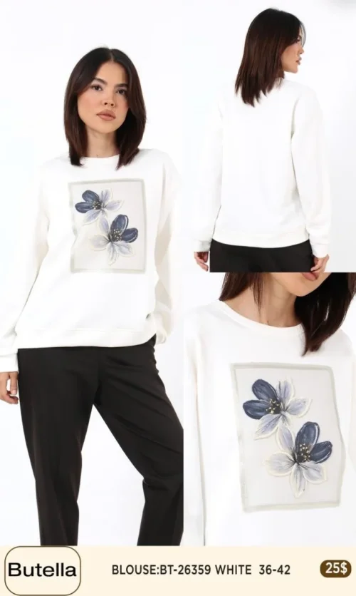 Блузка Butella (White, модель 26359) оптом