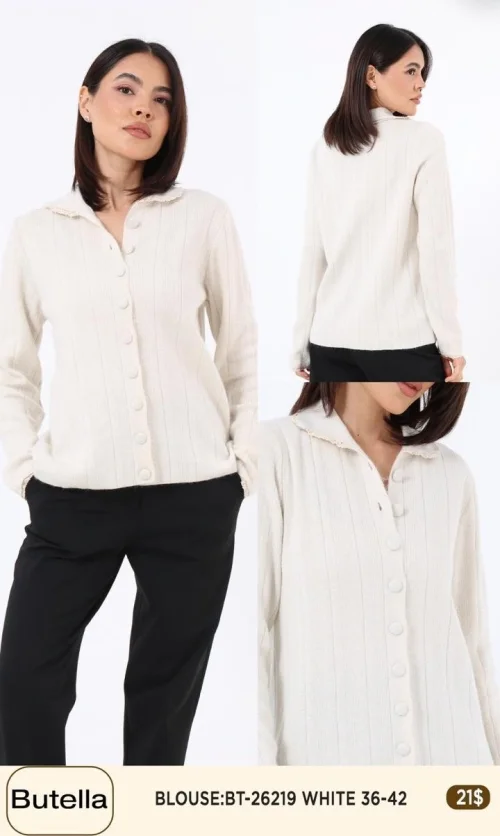 Блузка Butella (White, модель BT-26219) оптом