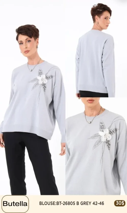Блузка Butella (Gray, модель BT26805) оптом