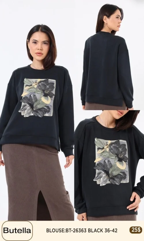 Блузка Butella (Black, модель BT26363) оптом