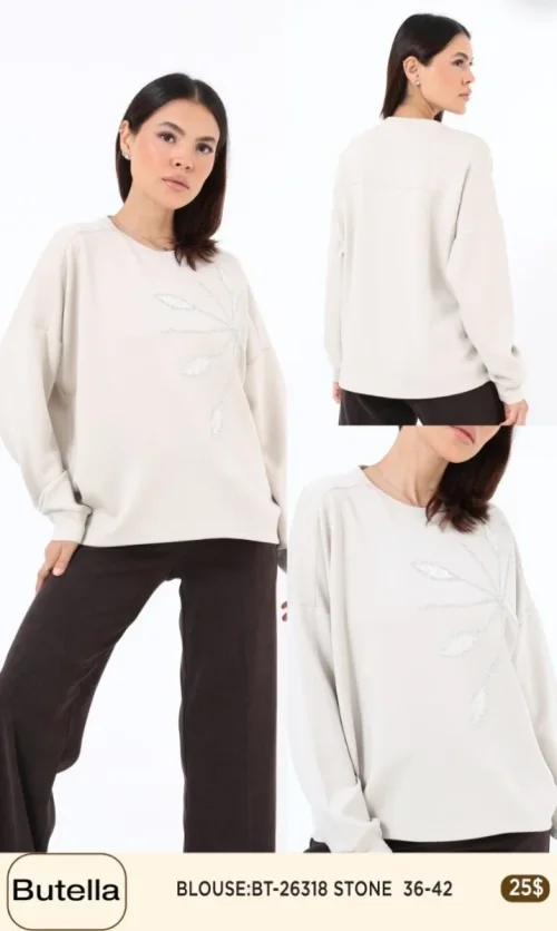 Блузка Butella (Beige, модель BT26318) оптом