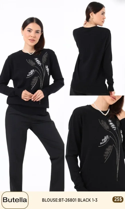 Блузка Butella (Black, модель BT26801) оптом
