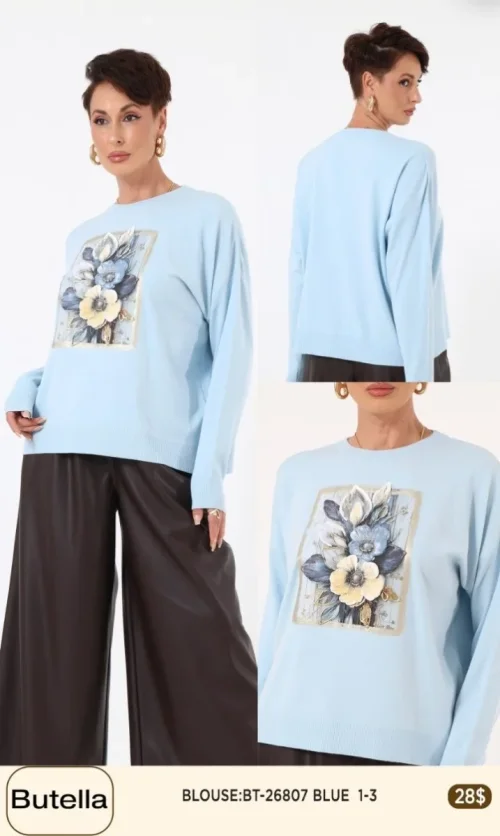 Блузка Butella (Blue, модель BT26807) оптом