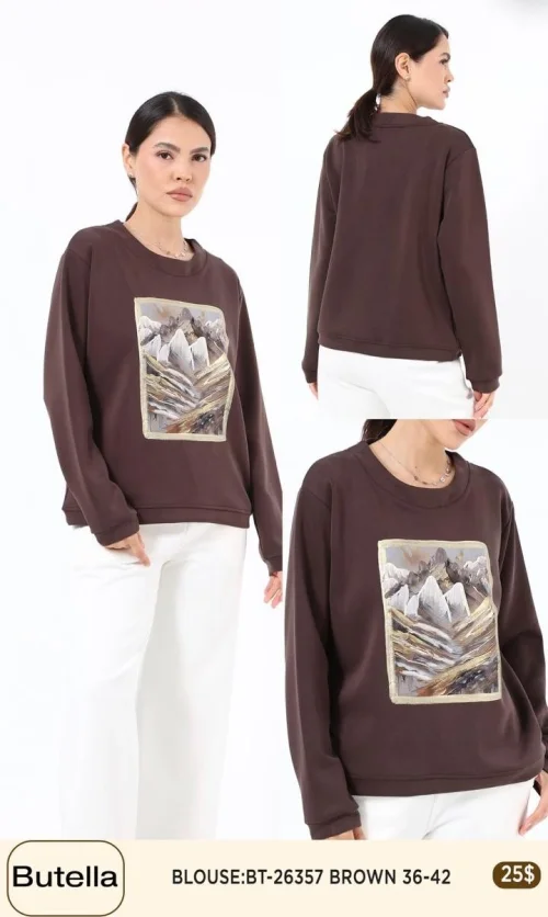 Блузка Butella (Brown, модель BT-26357) оптом