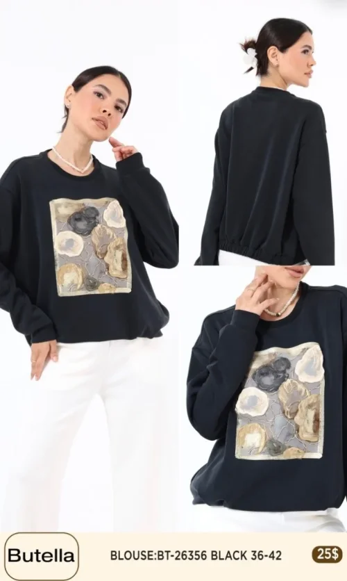 Блузка Butella (Black, модель 26356) оптом