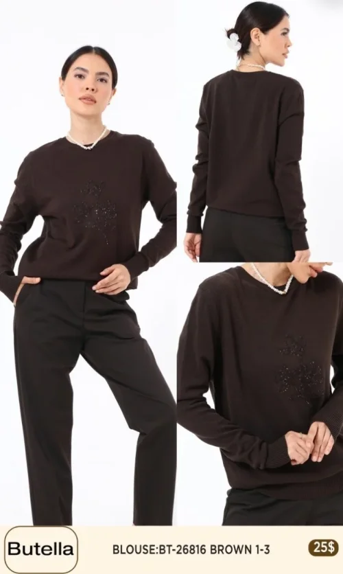 Блузка Butella (Brown, модель BT26816) оптом