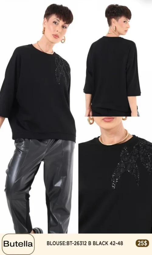 Блузка Butella (Black, модель BT26312) оптом