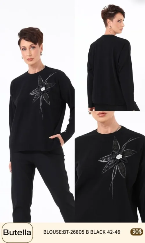 Блузка Butella (Black, модель BT26805) оптом