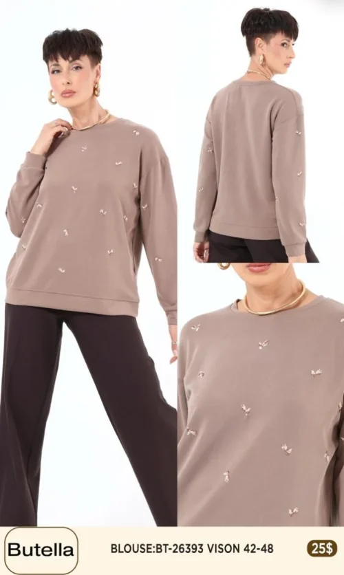 Блузка Butella (Beige, модель BT26393) оптом