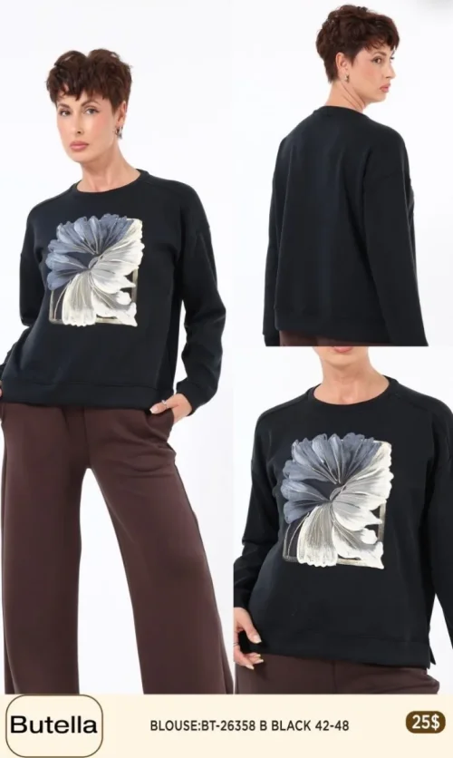 Блузка Butella (Black, модель 26358) оптом