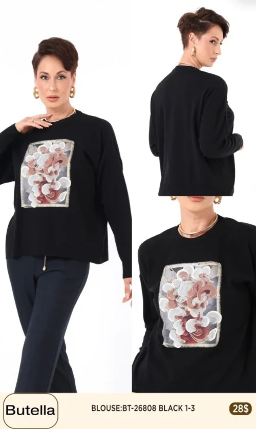 Блузка Butella (Black, модель 26808) оптом