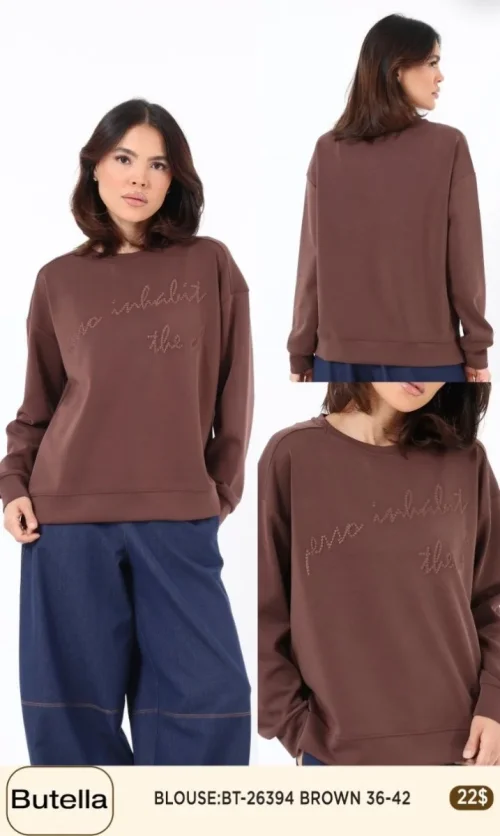 Блузка Butella (Brown, модель BT26394) оптом