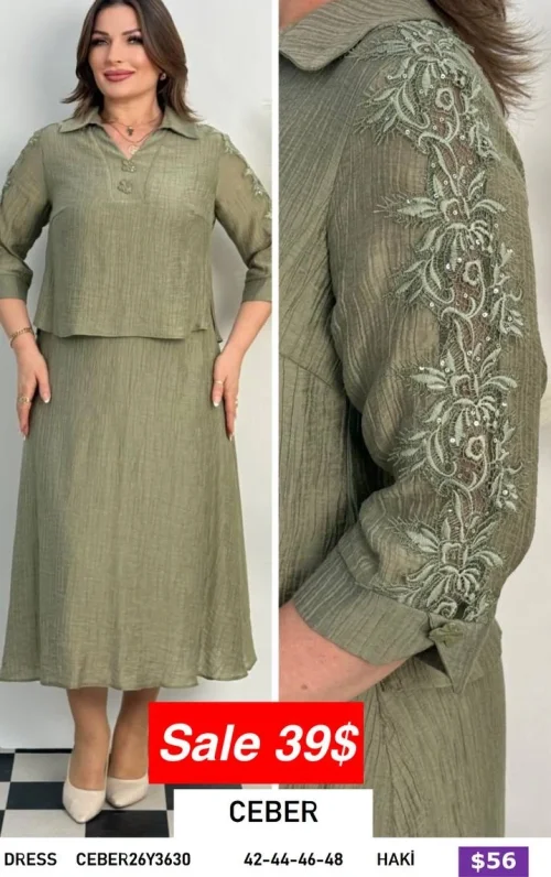 Платье Ceber (Хаки, модель CEBER26Y3630) оптом